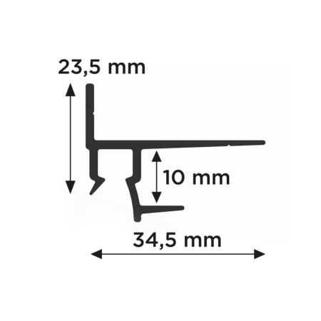 shadowline masonry 13 mm lijntekening