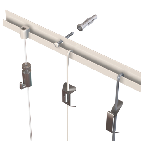 ARTITEQ MONTAGESET CLASSIC RAIL(+) WIT 200 CM