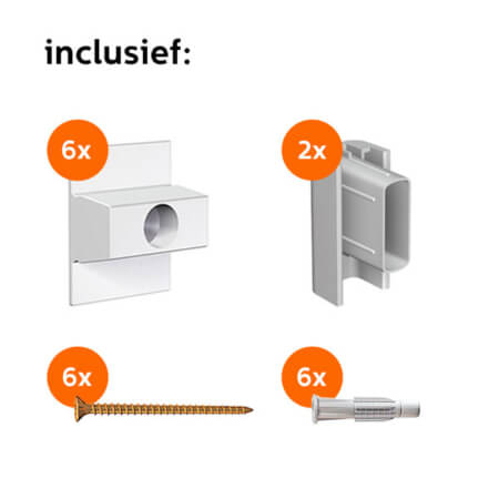 MONTAGESET CLICK RAIL ALU 2M