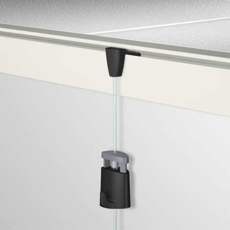 Artiteq Scheidingswandhaak Systemflex / Interselect Zwart
