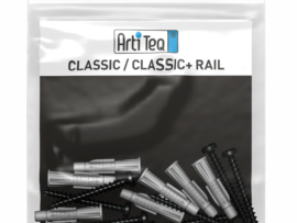 artiteq montageset voor classic rail (+) in het zwart