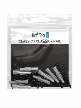 ARTITEQ MONTAGESET CLASSIC RAIL(+) ZWART 200 CM